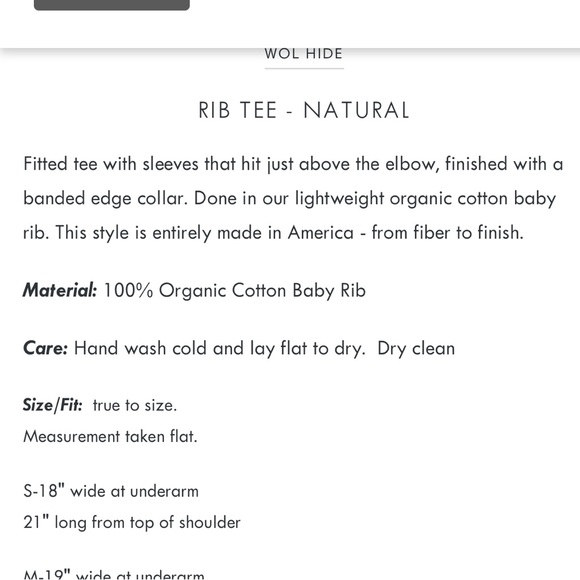 [SOLD 💫] Wol Hide Rib Tee - Picture 7 of 9